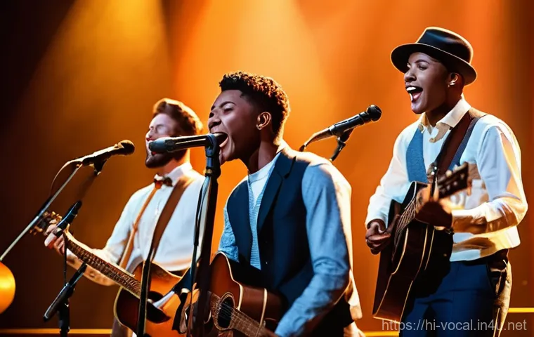 보컬트레이너 취업 인터뷰 준비 - **Prompt:** A kind and encouraging female vocal trainer, around 30 years old, is gently guiding a pr...