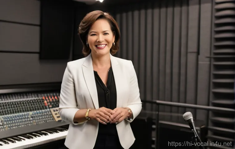 보컬트레이너 자격증 비교 - **Prompt:** A young, eager aspiring vocal student, approximately 20-22 years old, with diverse facia...